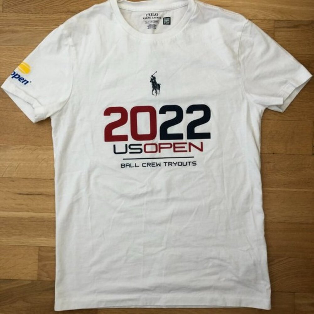 Polo 2022 US Open Ball Crew Tryouts Tee Shirt Size Small